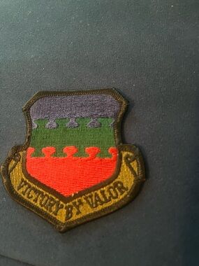 Embroidered Shield Patch - Multicolor "Victory By Valor"